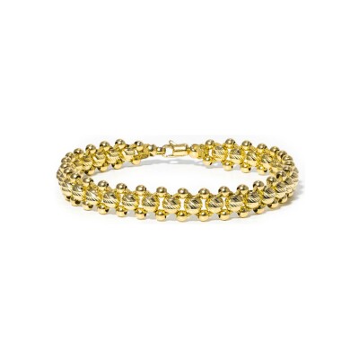 HARRICANA Diamond Cut bracelet in yellow gold, small model