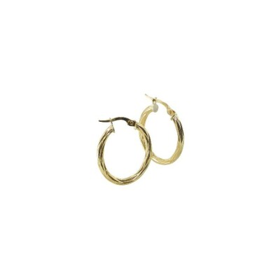 Boucles d'oreilles créoles Art de la créole en or jaune