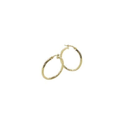 Boucles d'oreilles créoles Art de la créole en or jaune