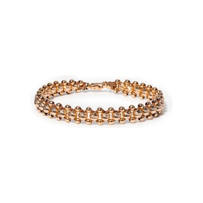 HARRICANA Diamond Cut bracelet in rose gold, small model
