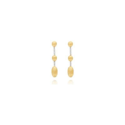 Boucles d'oreilles Nanis Dancing Elite en or jaune et diamants