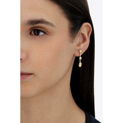 Boucles d'oreilles Nanis Dancing Elite en or jaune et diamants