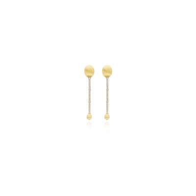 Boucles d'oreilles Nanis Dancing Elite en or jaune et diamants