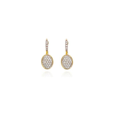 Boucles d'oreilles Nanis Dancing Gold en or jaune et diamants