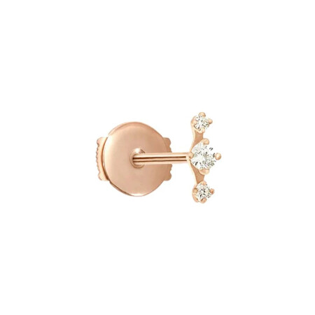 Mono boucle d'oreille Vanrycke Stardust en or rose et diamants