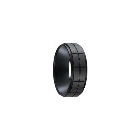 Bague Jourdan Bijoux Tofua en acier PVD noir