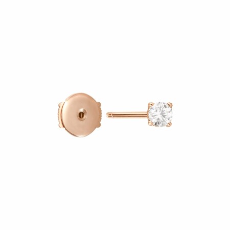 Mono boucle d'oreille Vanrycke Valentine en or rose et diamant