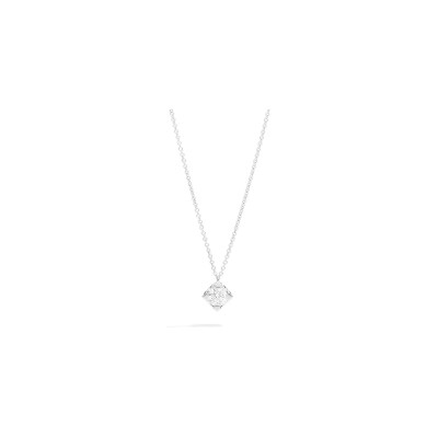 Pendentif Recarlo Anniversary Square en or blanc et diamant 0.51ct, 45cm