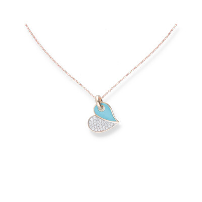 Pendentif Ferret Coeur Jacking Turquoise