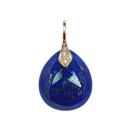 Pendentif Isabelle Langlois en or rose, lapis lazuli et diamants