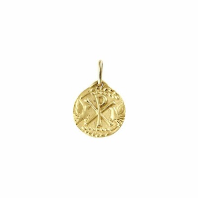 Médaille Mely Deux colombes et la paix en or jaune, 18mm