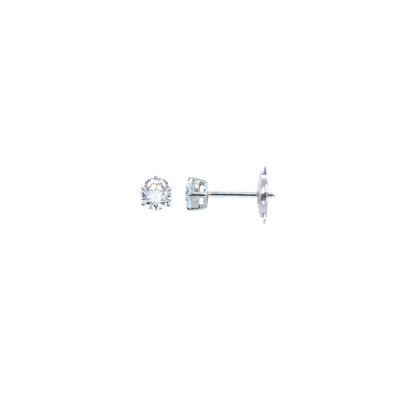 Boucles d'oreilles Pacôma en or blanc et diamants