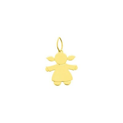 Pendentif fille en or jaune