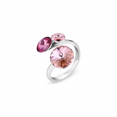 Bague Spark Lollipop en argent plaqué platine et cristaux