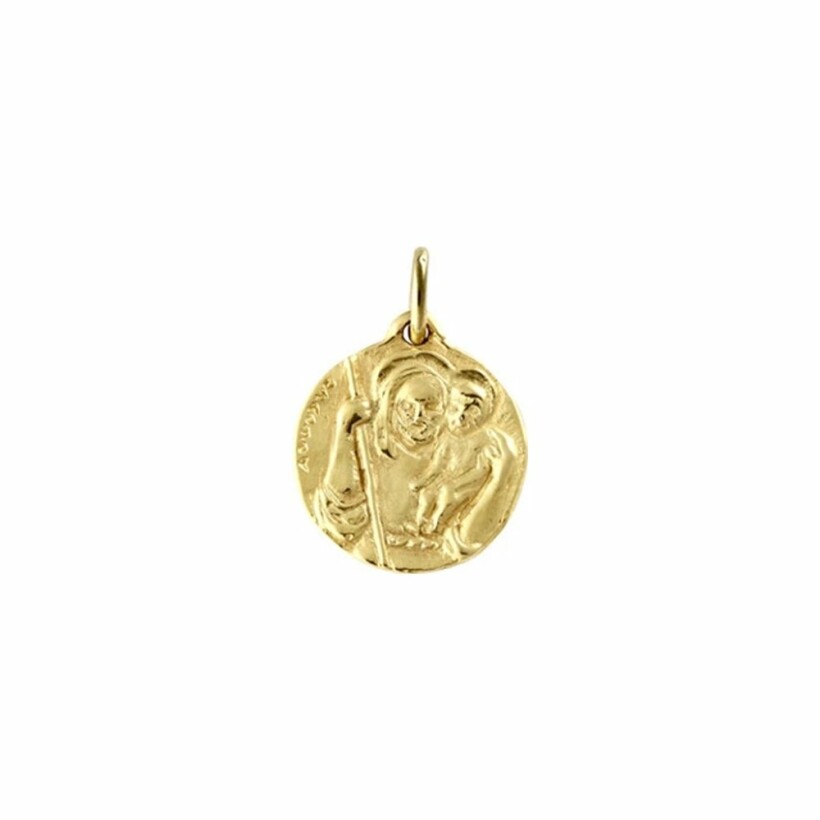 Médaille Mely Saint Christophe en or jaune, 18mm