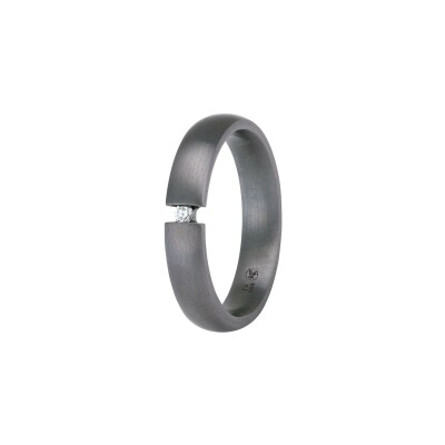 Bague L'Atelier du Tantale Archimède Gun 4mm en tantale et diamant