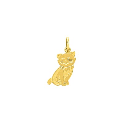Pendentif chat en or jaune