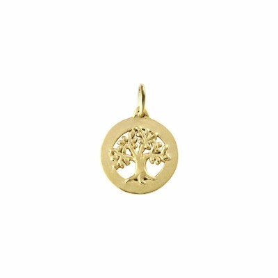 Médaille Mely Arbre de Vie repercé en or jaune, 17mm