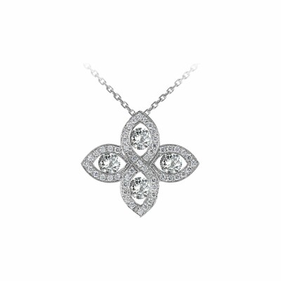 Pendentif en or blanc et diamants