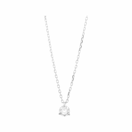 Pendentif en or blanc et diamant de 0.25ct