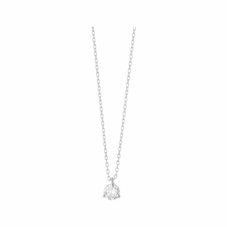 Pendentif en or blanc et diamant de 0.3ct