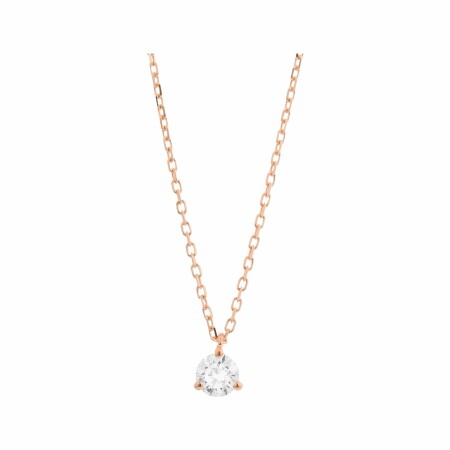 Pendentif en or rose et diamant de 0.2ct