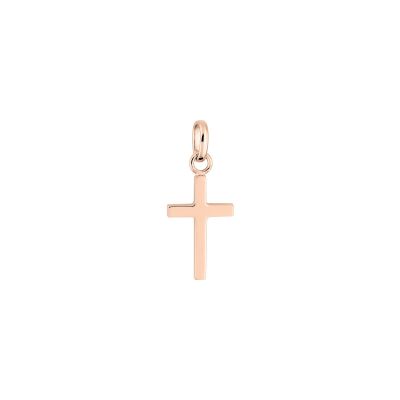 Pendentif croix en or rose