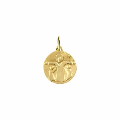 Médaille Mely Trinité en or jaune, 17mm