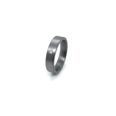Alliance L'Atelier du Tantale Diamants Pure Flat Gun 5mm en tantale et diamant de 0.033ct