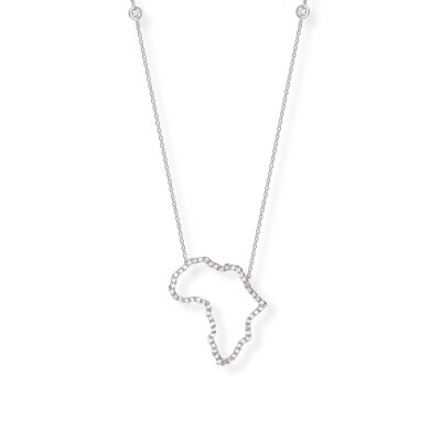 Collier Origine en or gris et diamants