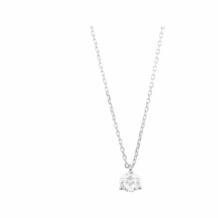 Pendentif en or blanc et diamant de 0.4ct