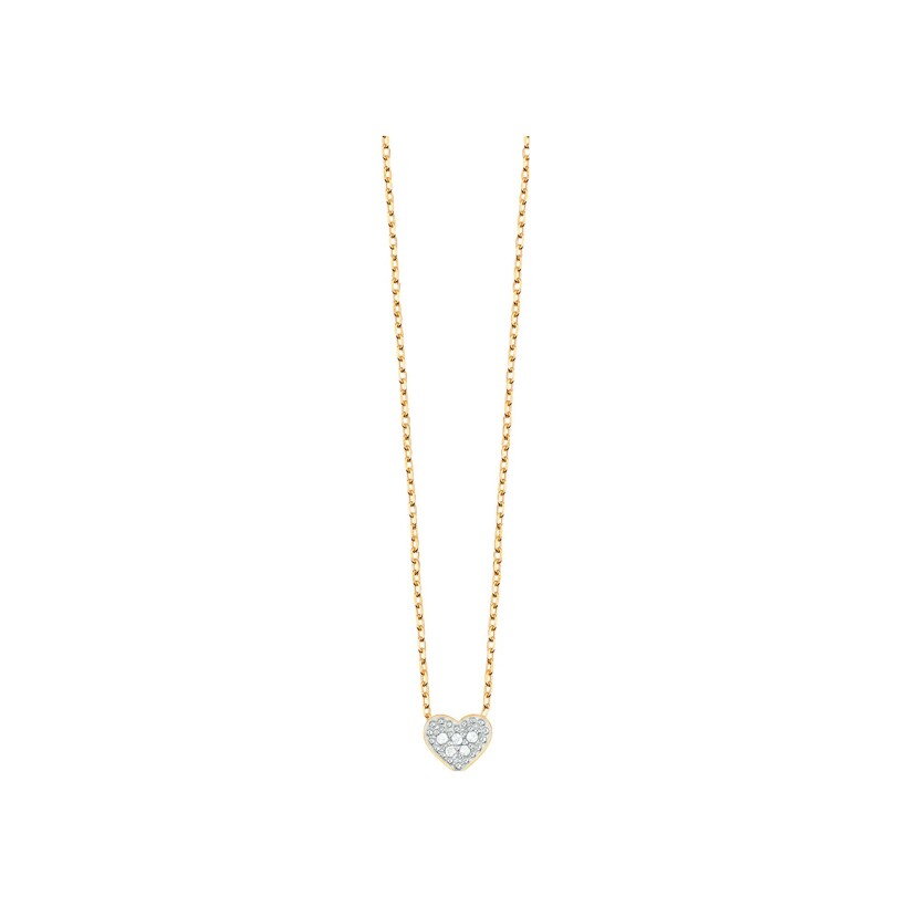 Collier or jaune et diamants