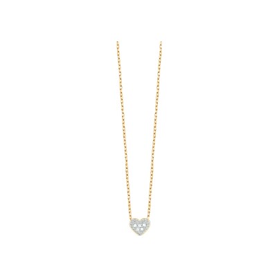 Collier or jaune et diamants