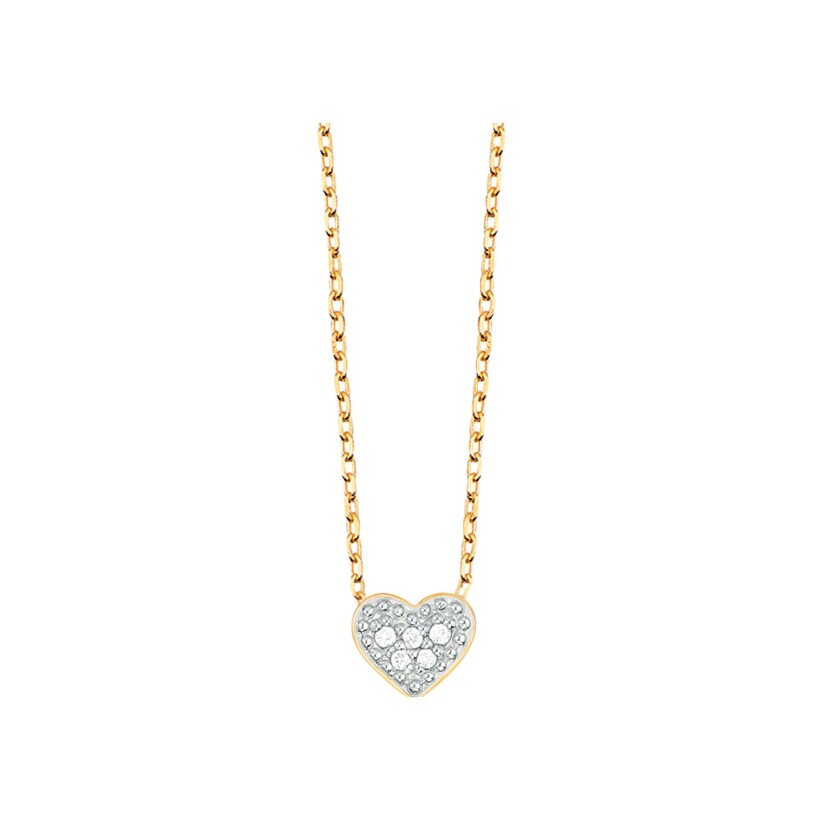 Collier or jaune et diamants