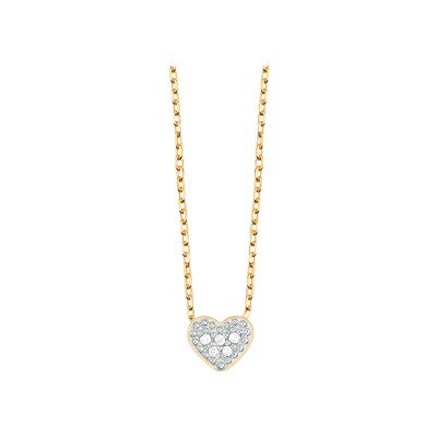 Collier or jaune et diamants