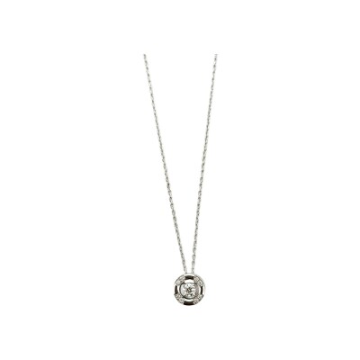 Pendentif en or blanc et diamants