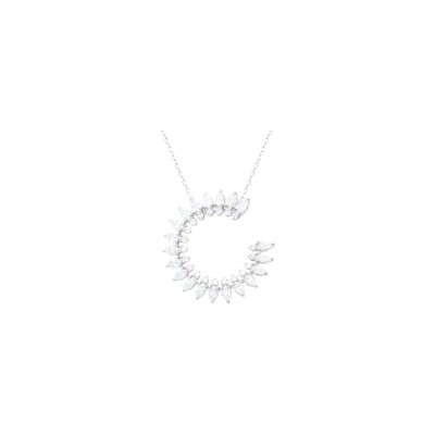 Doux Moon pendant in white gold and diamonds