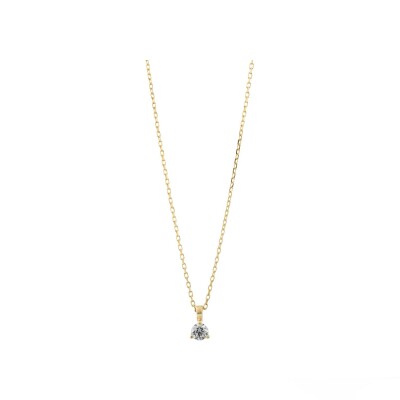 Collier en or jaune et diamant de 0.15ct