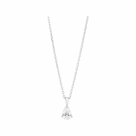 Pendentif en or blanc et diamant de 0.3ct