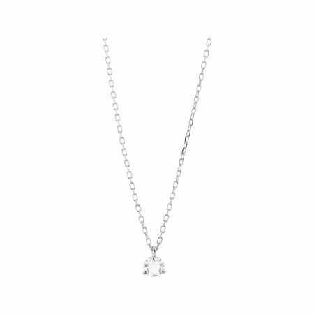 Pendentif en or blanc et diamant de 0.15ct