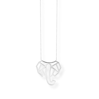 Collier Éléphants en or gris et diamants