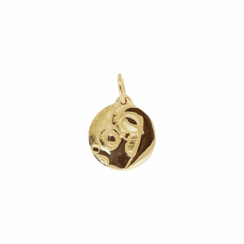 Médaille Mely Vierge à l'Enfant moderne 
en or jaune, 17.5mm