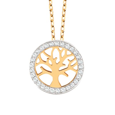 Collier or jaune et diamants