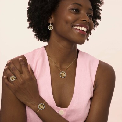 Collier or jaune et diamants