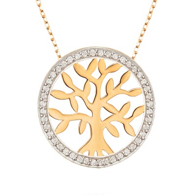 Collier or jaune et diamants