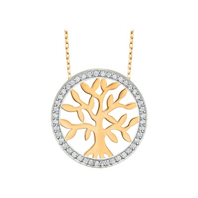 Collier or jaune et diamants