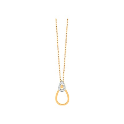 Collier or jaune et diamants