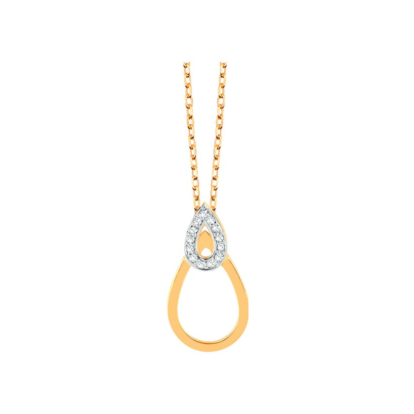 Collier or jaune et diamants