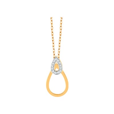 Collier or jaune et diamants