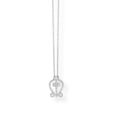 Collier Adinkra Amour en or gris et diamants